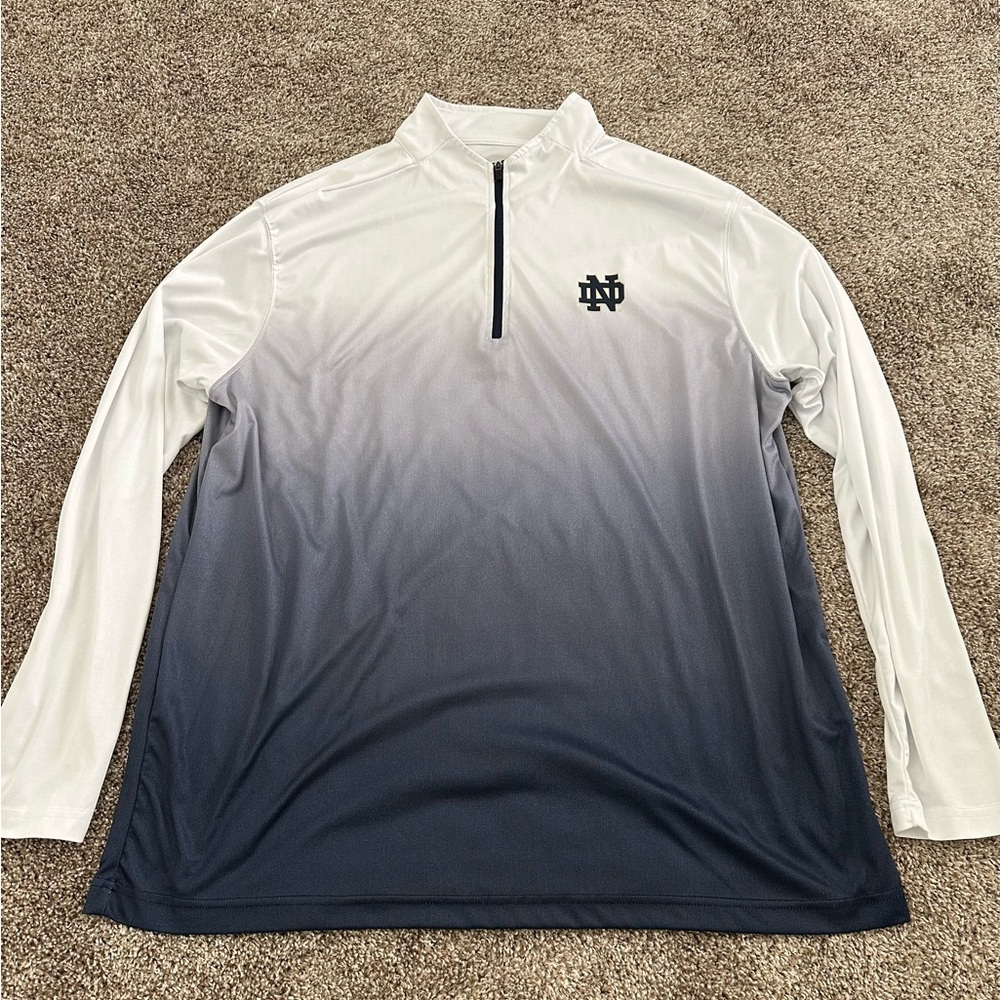 Notre Dame Gradient Long Sleeve Shirt with ND Logo
